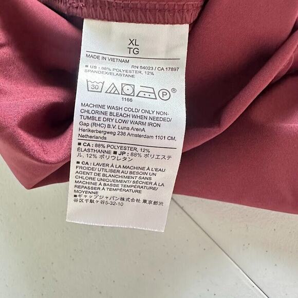 Banana Republic Jumpsuit Sleeveless Wide Leg Maroon Burgundy Women's Size XL - Picture 4 of 9